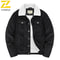 Winter Male Cotton Jackets Padded Warm Loose Parka Coat Corduroy Short Jacket Man Solid Fur Collar Windbreaker
