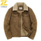 Winter Male Cotton Jackets Padded Warm Loose Parka Coat Corduroy Short Jacket Man Solid Fur Collar Windbreaker