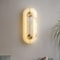 Nordic Modern Marble Stone Wall Lamp, Gold Copper LED Sconce Light for Living Room, Bedroom, Bedside Alabaster Indoor