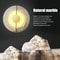 Nordic Modern Marble Stone Wall Lamp, Gold Copper LED Sconce Light for Living Room, Bedroom, Bedside Alabaster Indoor
