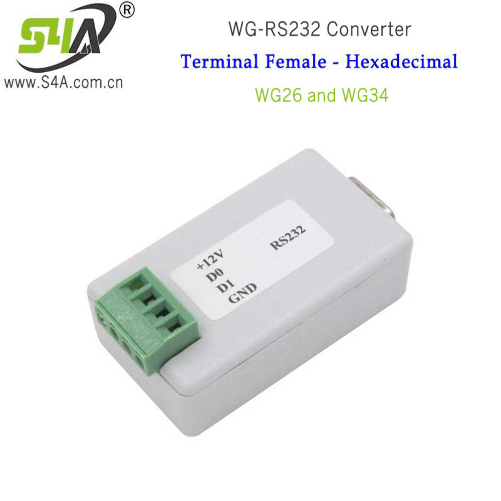 Universal Wiegand 26/34 to USB Converter, WG to RS232 & TCP/Ethernet Adapter for Access Control