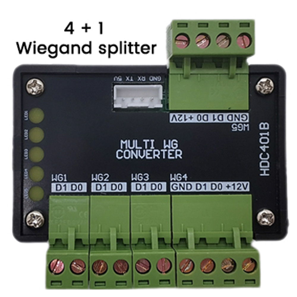 Universal Wiegand 26/34 to USB Converter, WG to RS232 & TCP/Ethernet Adapter for Access Control