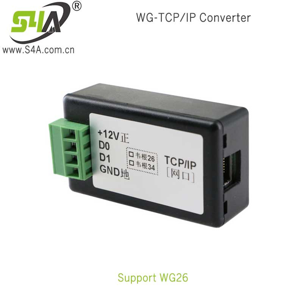 Universal Wiegand 26/34 to USB Converter, WG to RS232 & TCP/Ethernet Adapter for Access Control