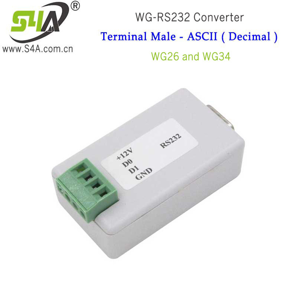 Universal Wiegand 26/34 to USB Converter, WG to RS232 & TCP/Ethernet Adapter for Access Control