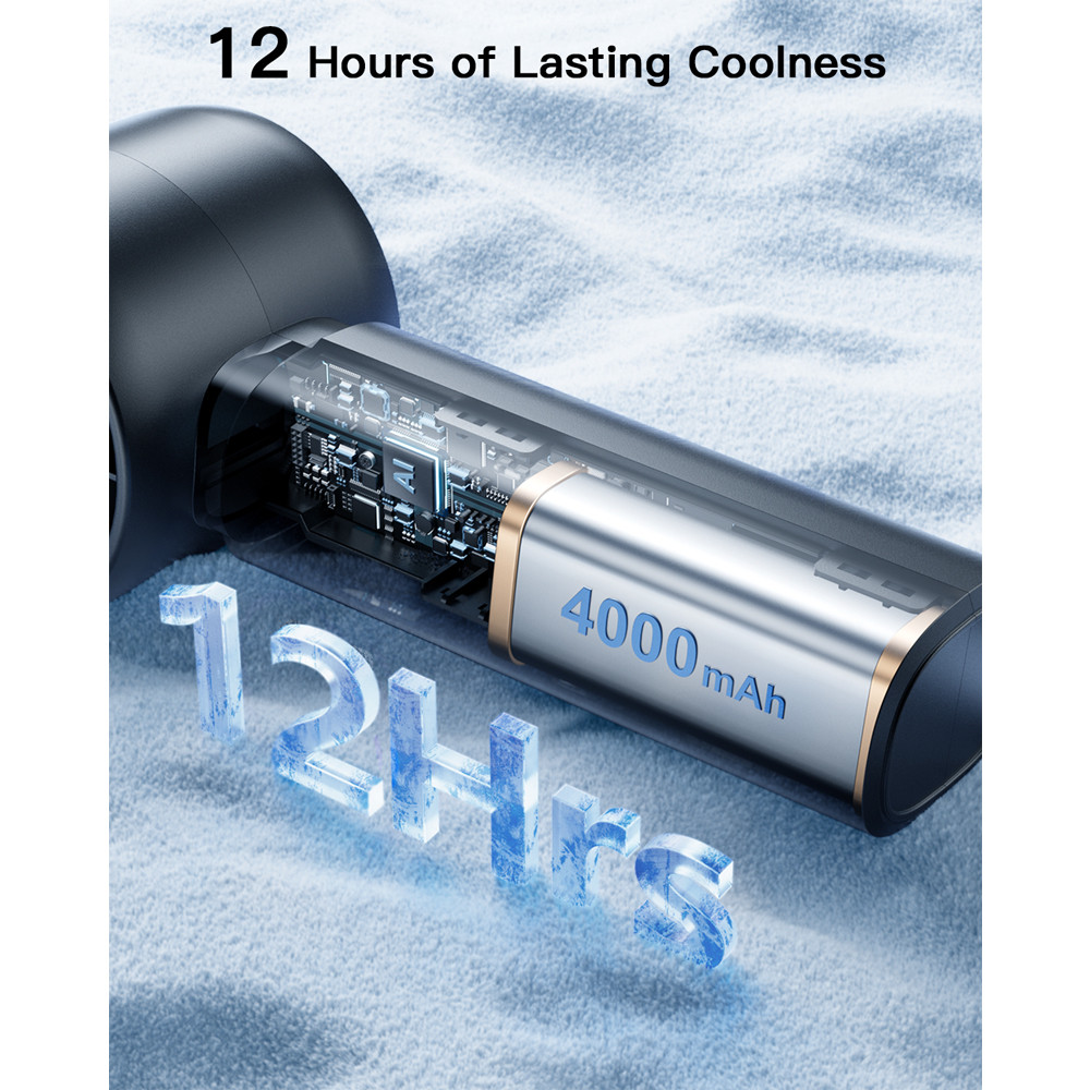 ColdSky Handheld Mini Fan Portable Rechargeable Fan With Smart LED Display Speed Turbo Fan For Outd 4