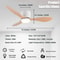 Modern LED Ceiling Fan With Light Silent DC Motor Speed Electric Fan Remote Nordic Flush Mount Cei 7