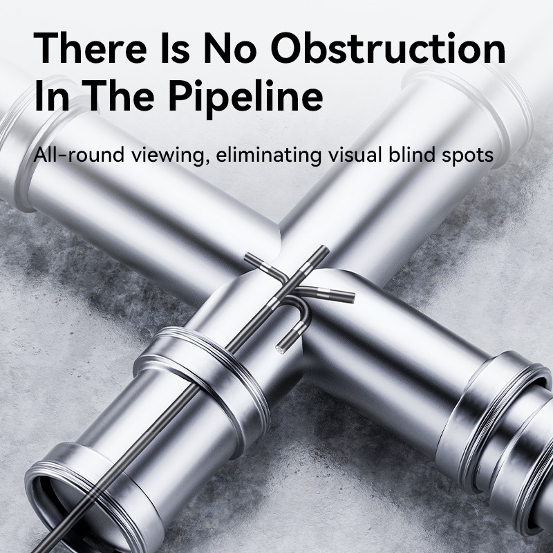 Industrial Rotary Piping Video Endoscope with 360° Articulation Inspection Camera for Car & Smartphone Inspections