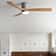 Whisper-Quiet Flush Mount Ceiling Fan with Light , Blade Carved Wood Design, Remote Control & Reversible Motor