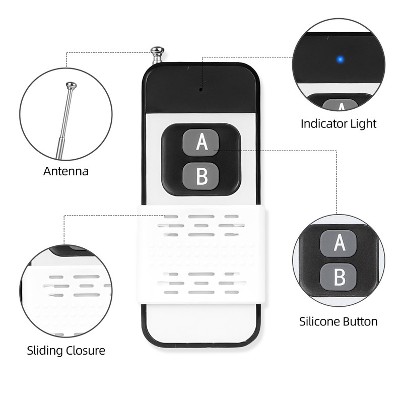 Wireless Remote Control With Buttons Learning Code RF Transmitter For Automatic Garage Doors Gates  1