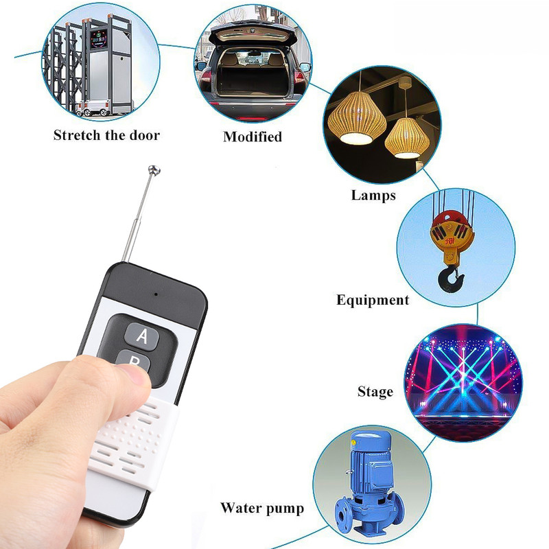 Wireless Remote Control With Buttons Learning Code RF Transmitter For Automatic Garage Doors Gates  2