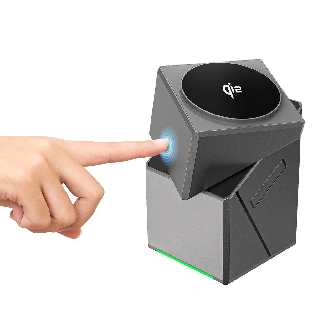 Touch Autorotation MagSafe Magnetic Wireless Charger for Android, iPhone, iWatch & AirPods Fast Charging Dock Station