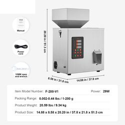 powder filling machine automatic intelligent particle weighing dispenser for tea, seeds, herbs & small granules