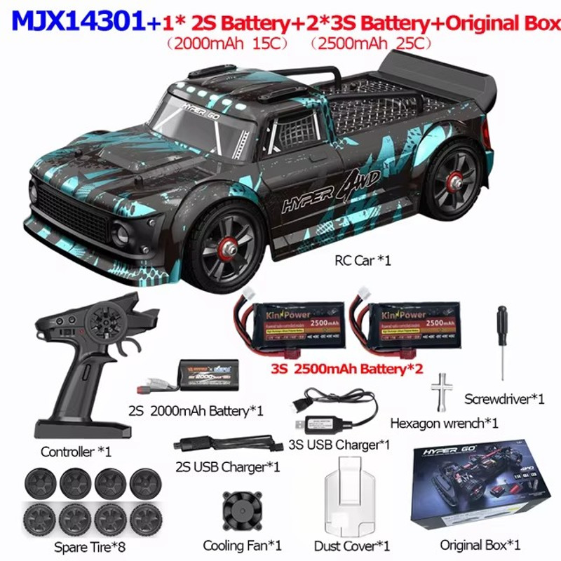 Hyper Go MJX RC Car Brushless Remote Control OffRoad Racing Truck Toy For Adults Kids 5