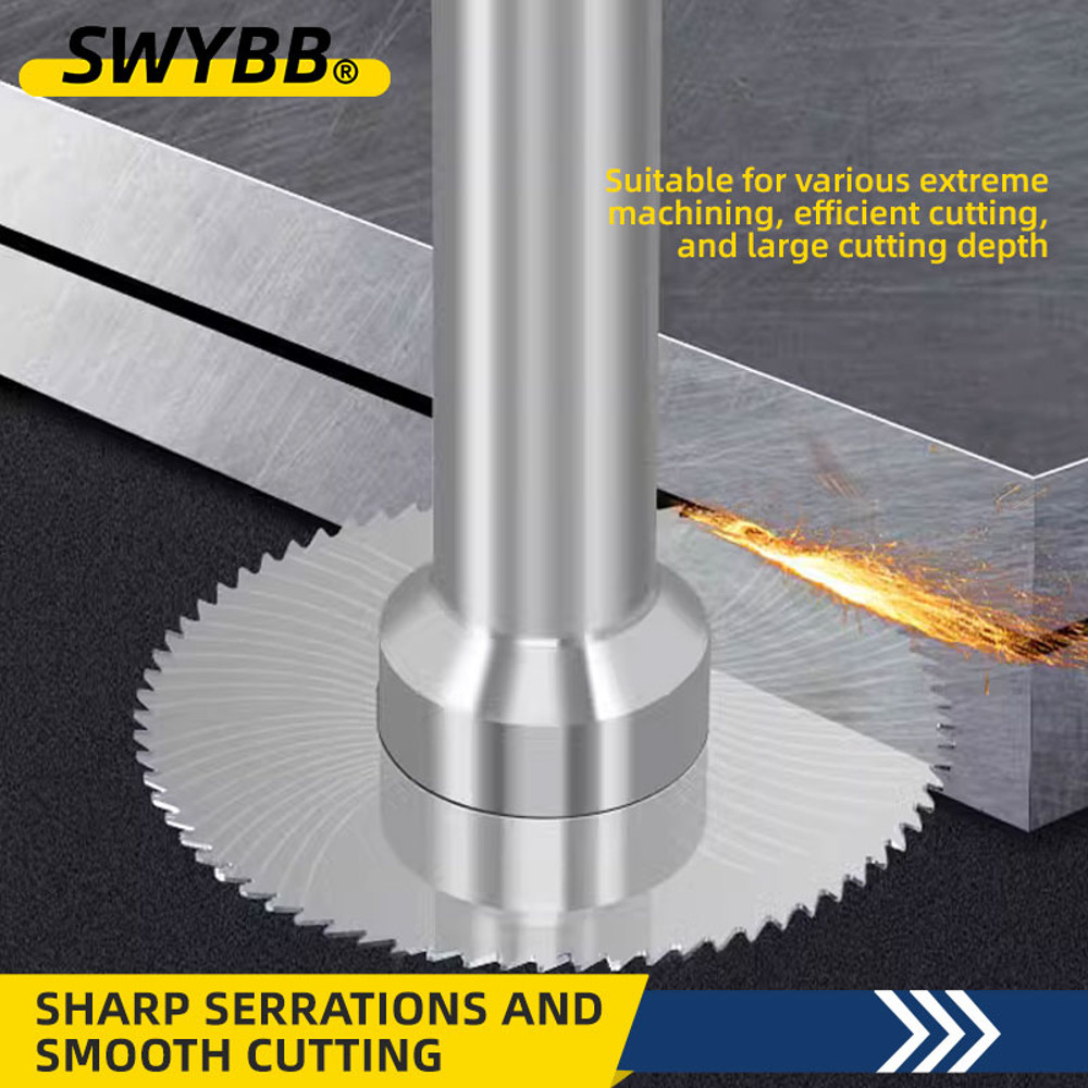 HighPrecision SWYBB Saw Milling Cutter Slitting CNC Slotting Machining Metal Cutting Tool Front Loc 3