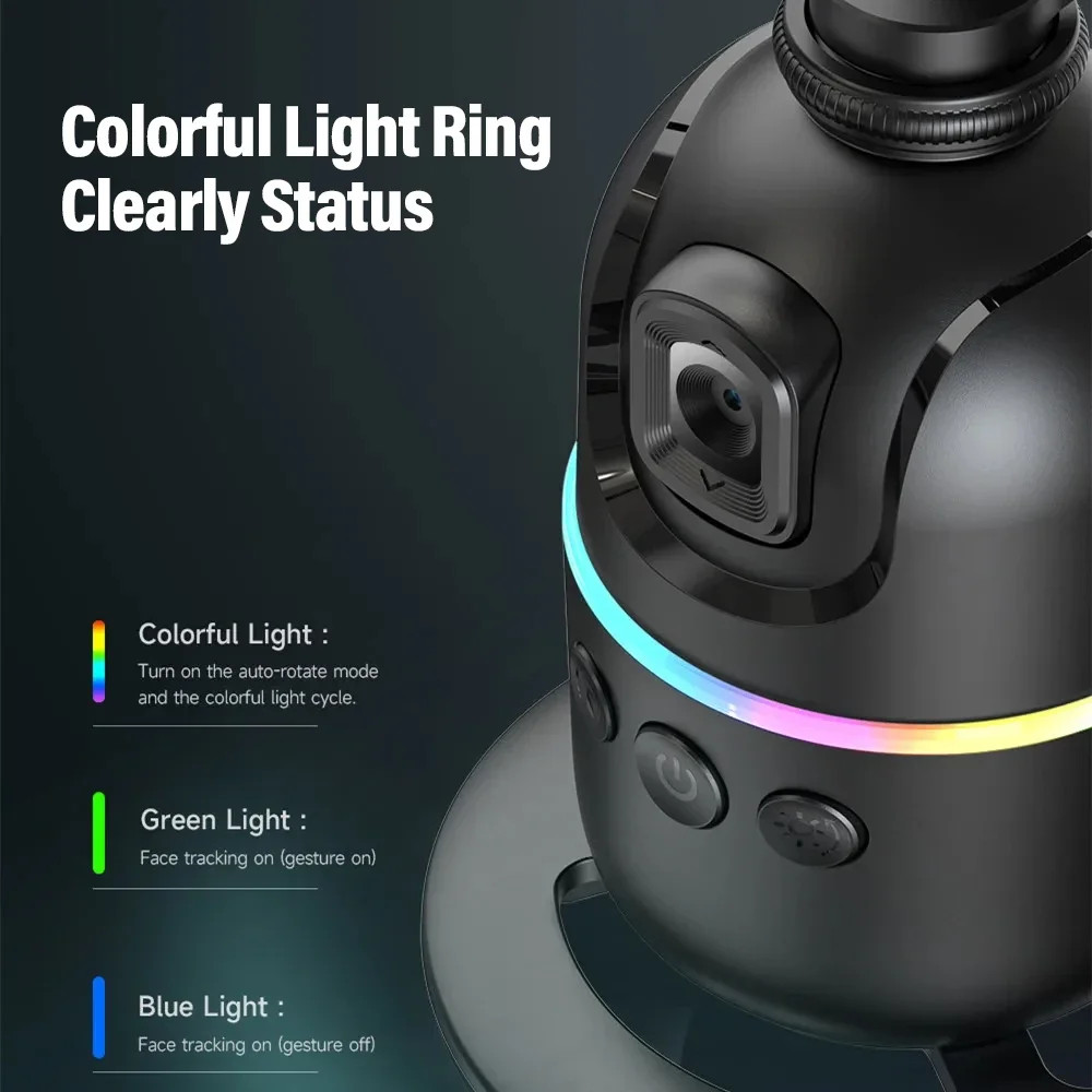 VIKEFON 360 Smart Auto Face Tracking Selfie Stick Tripod With Gimbal Stabilizer Gesture Control Fo 2