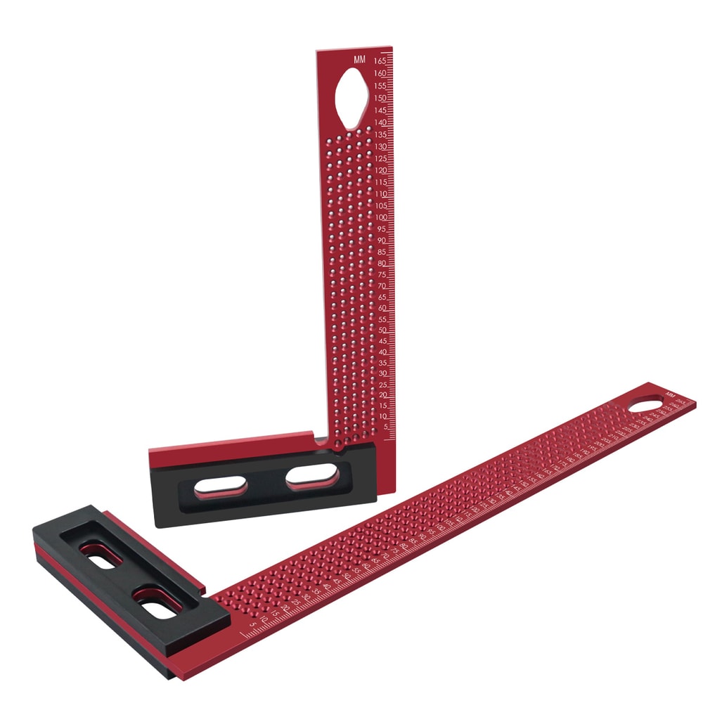 Professional Aluminum Framing Mitre Square, Precision Scriber, and L-Type Hole Ruler Right Angle Protractor