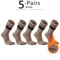 Mens Terry Toe Socks Cotton Striped Thick Soft 5 Finger Socks For SweatAbsorbing Warmth Party Dre 7