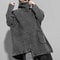 Plus Size Loose Fit Denim Sweatshirt For Women Black High Collar Long Sleeve Top For Big Size Fashi 1