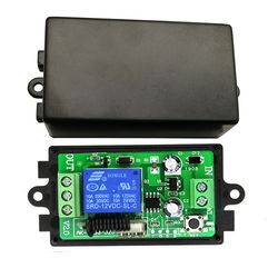 3000m 1ch wireless remote control switch kit, dc12v/24v 433mhz rf transmitter & receiver for led lights, relay output