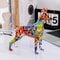Graffiti Style Doberman Dog Statue Resin Crafts Simple Creative Painted Color Decor For Home Entran 4