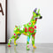 Graffiti Style Doberman Dog Statue Resin Crafts Simple Creative Painted Color Decor For Home Entran 8