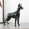 Graffiti Style Doberman Dog Statue Resin Crafts Simple Creative Painted Color Decor For Home Entran 0
