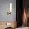 Luxury Modern Marble Wall Light, Indoor Copper Wall Lamp for Living Room, Elegant Bedroom Sconce, Contemporary Home