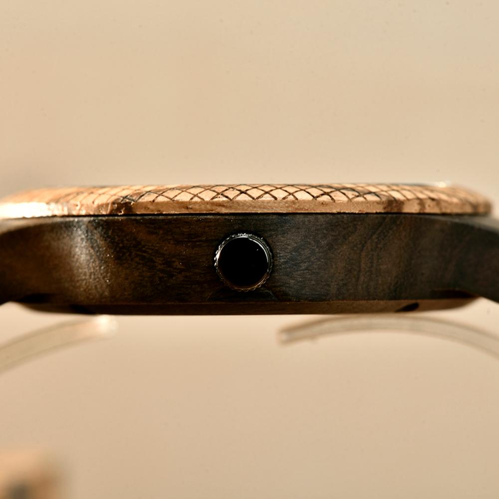 BOBO BIRD Wooden Watch Men Quartz Movement Bayan Kol Saati Luxury Mens Watches With Luminous Hands 4