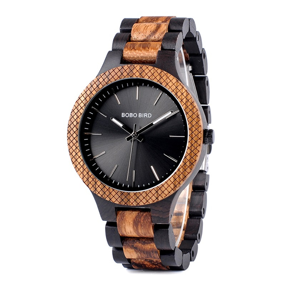 BOBO BIRD Wooden Watch Men Quartz Movement Bayan Kol Saati Luxury Mens Watches With Luminous Hands 9