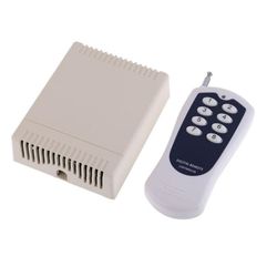 dc wireless remote control switch with relay output, rf transmitter and receiver for led lighting & smart devices