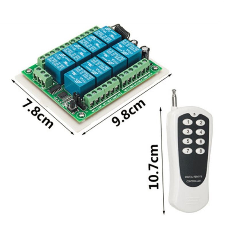 DC Wireless Remote Control Switch With Relay Output RF Transmitter And Receiver For LED Lighting S 4