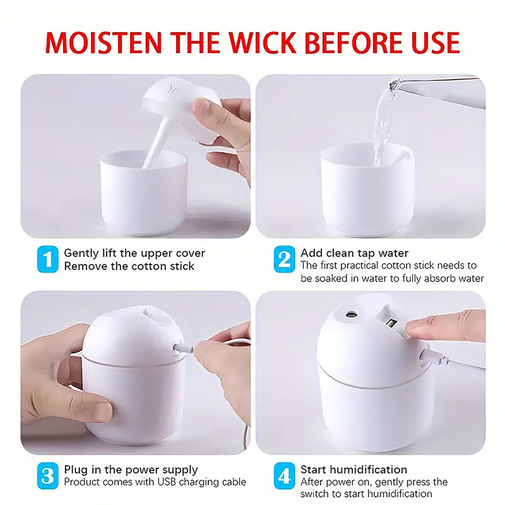 Portable Mini Cup Spray Mist Humidifier Double Wet Essential Oil Diffuser USB Car Air Humidifier Fo 2