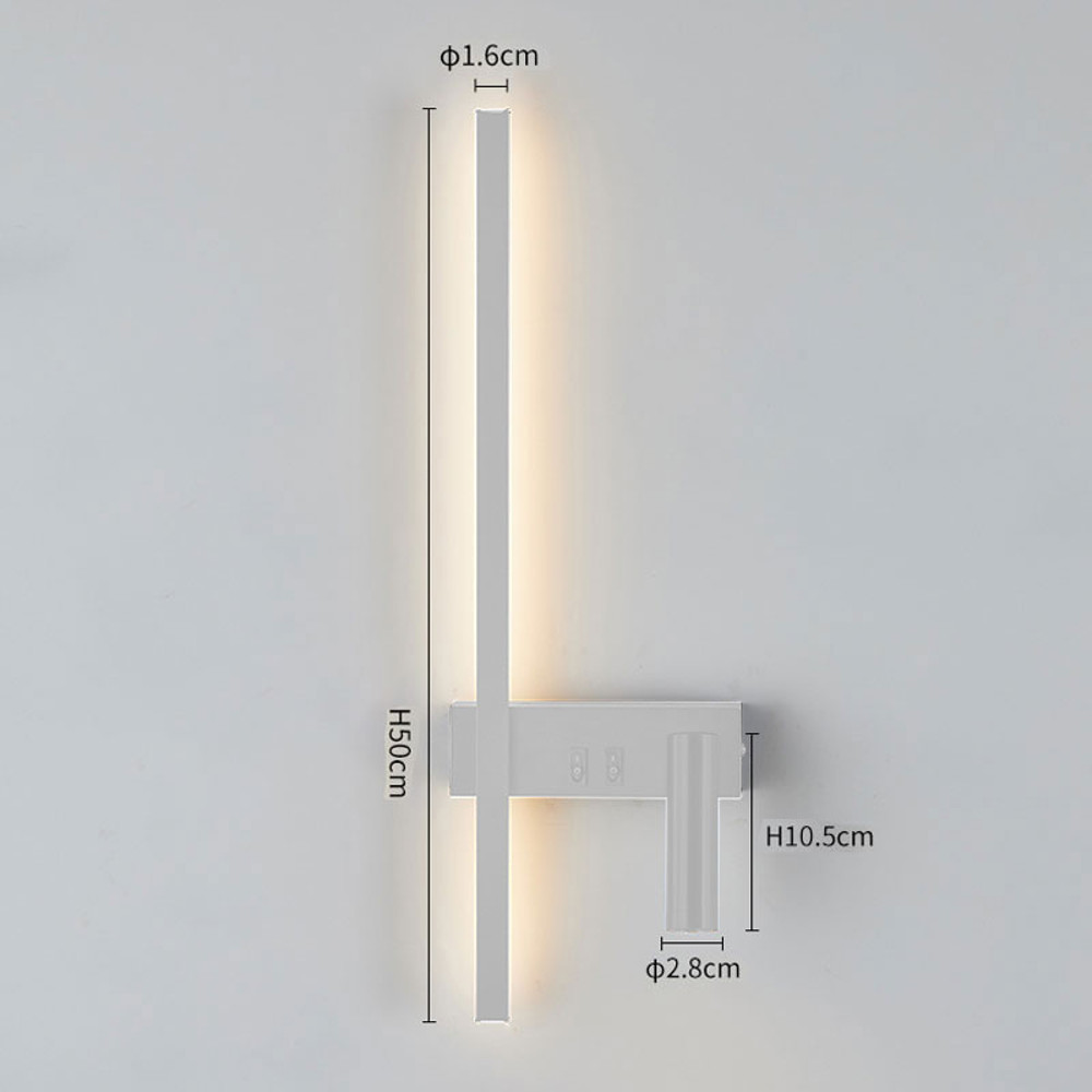 Wall lamp Nordic modern black and white minimalist living room sofa background wall decorative lamp light luxury bedroom bedside