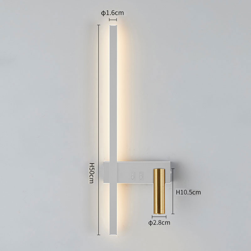 Wall lamp Nordic modern black and white minimalist living room sofa background wall decorative lamp light luxury bedroom bedside