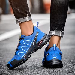 waterproof hiking shoes for men & women, outdoor trainers, lace-up climbing sneakers, trekking shoes, anti-slip tactical