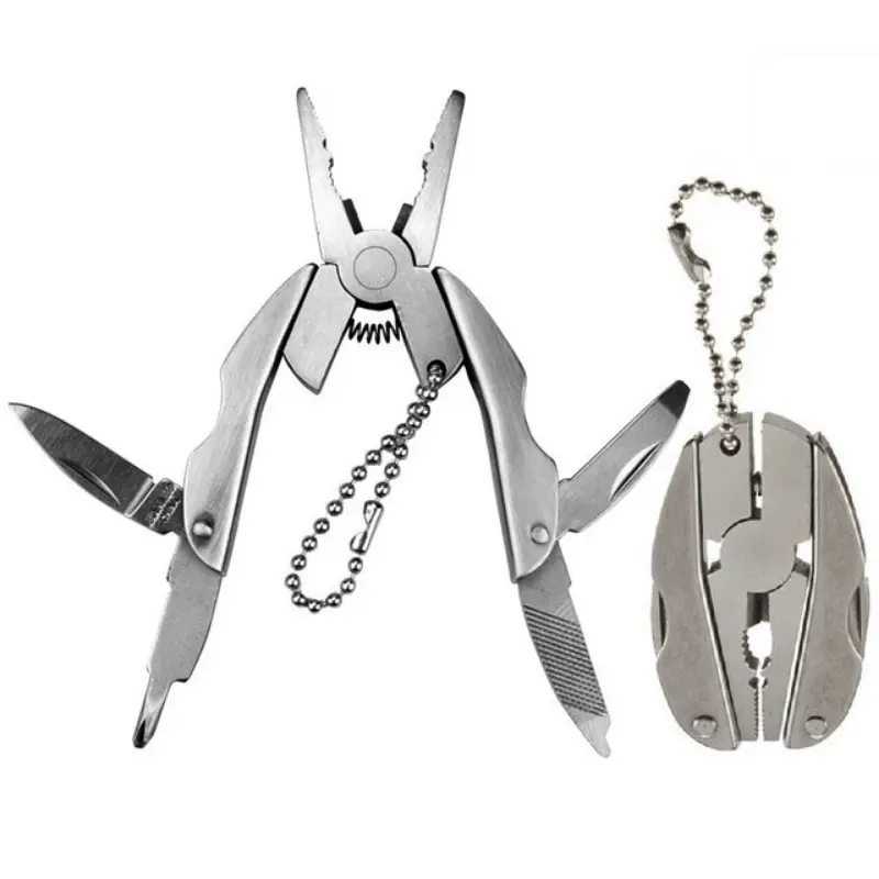 Ultimate Portable Stainless Steel Multi-Tool Pliers, Knife, Keychain & Screwdriver for Outdoor Adventures