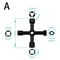 Universal Multifunction Cross Switch Square Key Wrench Alloy Triangle Tool for Elevator, Electrical Box, Cabinet
