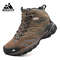 HIKEUP Winter Boot Men Suede High Top Hiking Boots Outdoor Trekking Shoes Rainproof Tactical Combat 0