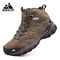 HIKEUP Winter Boot Men Suede High Top Hiking Boots Outdoor Trekking Shoes Rainproof Tactical Combat 0