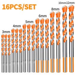 professional tungsten carbide masonry drill bit set, heavy duty drill bits for metal, steel, tile, brick, concrete