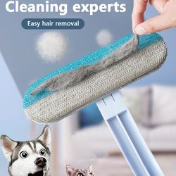 long handle multifunctional pet hair remover brush, cat dog fur cleaner & manual window cleaning brush tool