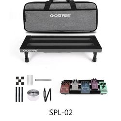 ghost fire aluminum alloy super light portable guitar pedal board, multiple sizes effect pedalboard with carry bag