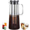 Leeseph Airtight Cold Brew Iced Coffee Maker and Tea Infuser, Glass Carafe with Stainless Steel Filter