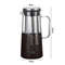 Leeseph Airtight Cold Brew Iced Coffee Maker and Tea Infuser, Glass Carafe with Stainless Steel Filter