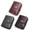 Genuine Leather RFID Wallet For Men Vintage Short Wallet With Coin Pocket Card Holders Zipper Pock 4