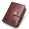 Genuine Leather RFID Wallet For Men Vintage Short Wallet With Coin Pocket Card Holders Zipper Pock 11
