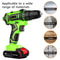 Rechargeable Cordless Drill Screwdriver With Lithium Battery Display Impact Function Multifunction 5