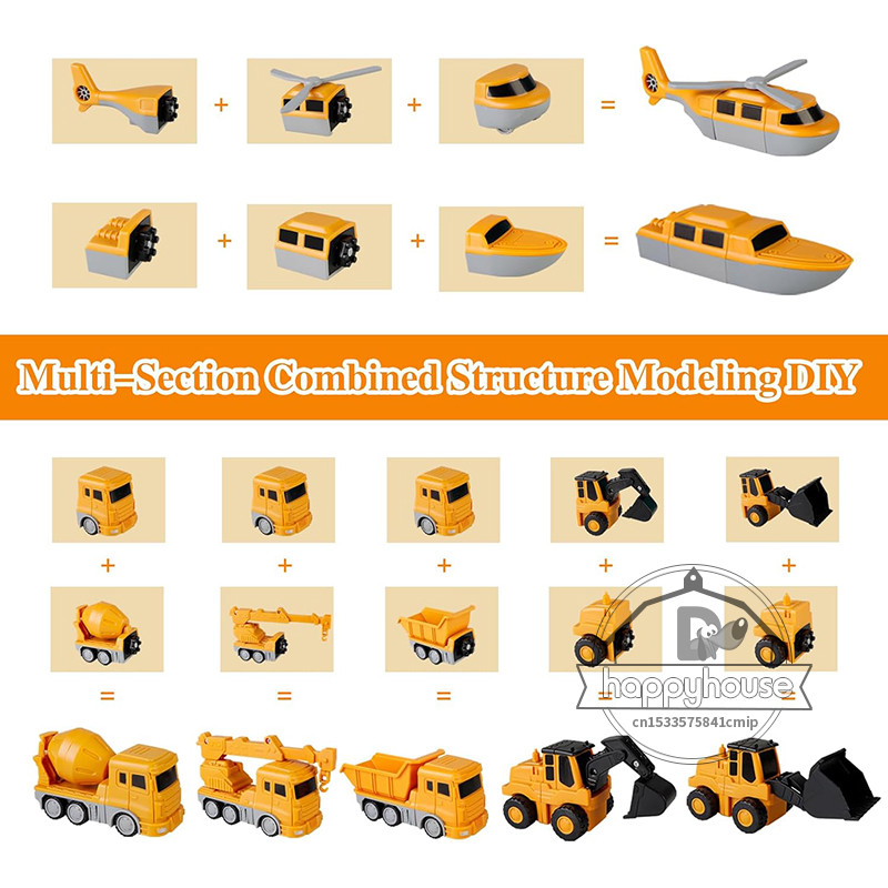 Transforming Robot Car Toy Magnetic Transform Engineering Car Assembled Toys Magnetic Blocks For K 5