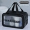 Portable DryWet Separation Double Transparent PU Makeup Bag Travel Cosmetic Organizer Washing Bag 5