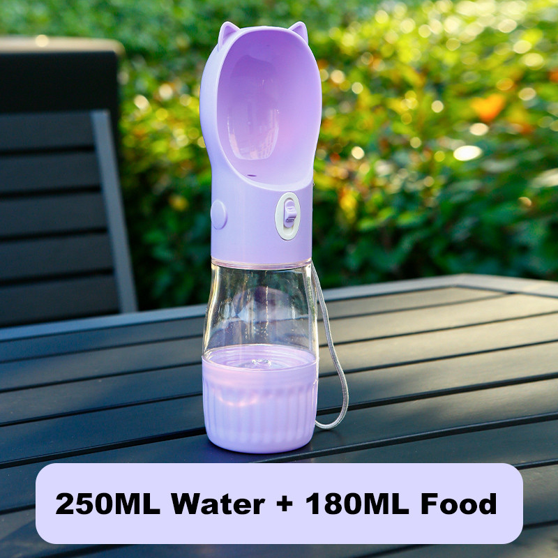 Travel Portable Dog Water Bottle With Food Cup For Pets Outdoor Drinking And Feeding Dispenser 1